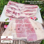 Beef rib PLATE RIB-OFF boneless US USDA NEBRASKA steak cuts 1" 2.5cm (price/kg 5-6pcs)